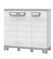 Armadio CAB102B sequoia - 3 ante - 102 x 39 x 93,5 cm - plastica - grigio - Terry