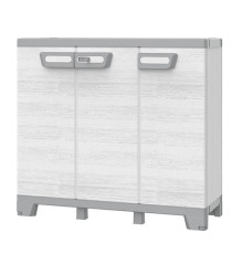 Armadio CAB102B sequoia - 3 ante - 102 x 39 x 93,5 cm - plastica - grigio - Terry