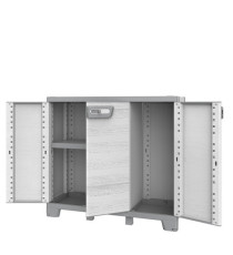 Armadio CAB102B sequoia - 3 ante - 102 x 39 x 93,5 cm - plastica - grigio - Terry