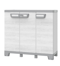 Armadio CAB102B sequoia - 3 ante - 102 x 39 x 93,5 cm - plastica - grigio - Terry