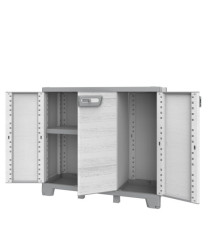 Armadio CAB102B sequoia - 3 ante - 102 x 39 x 93,5 cm - plastica - grigio - Terry
