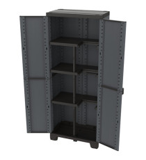 Armadio CAB2680 ardesia - 2 ante - 68 x 39 x 172 cm - plastica - nero - Terry