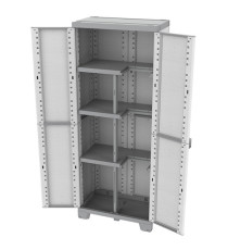 Armadio CAB2680 sequoia - 2 ante - 68 x 39 x 172 cm - plastica - grigio - Terry