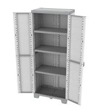 Armadio CAB2680 sequoia - 2 ante - 68 x 39 x 172 cm - plastica - grigio - Terry