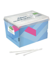 Bastoncini puliorecchie cotonati - colori assortiti - Cotoneve - eco pack da 300 pezzi