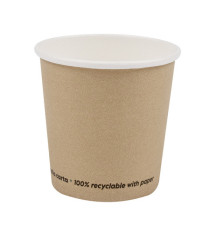 Bicchiere caffè - carta - 100 ml - avana - Signor Bio - conf. 50 pezzi