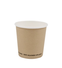 Bicchiere caffè - carta - 75 ml - avana - Signor Bio - conf. 50 pezzi