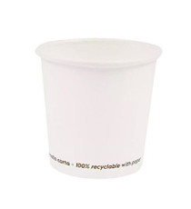 Bicchiere caffè - carta - 75 ml - bianco - Signor Bio - conf. 50 pezzi