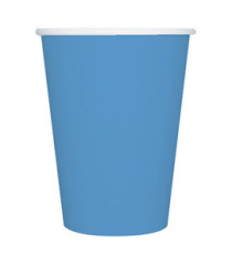 Bicchieri biodegradabili Ecocolor - 250cc - turchese - Big Party - conf. 25 pezzi