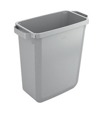 Bidone DURABIN - con maniglie - senza coperchio - 60 L - 59 x 60 x 28,2 cm - PP - grigio -  Durable