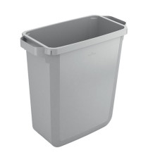 Bidone DURABIN - con maniglie - senza coperchio - 60 L - 59 x 60 x 28,2 cm - PP - grigio -  Durable