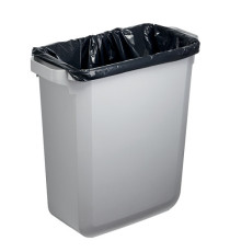 Bidone DURABIN - con maniglie - senza coperchio - 60 L - 59 x 60 x 28,2 cm - PP - grigio -  Durable