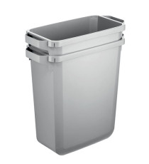 Bidone DURABIN - con maniglie - senza coperchio - 60 L - 59 x 60 x 28,2 cm - PP - grigio -  Durable