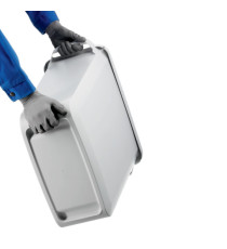 Bidone DURABIN - con maniglie - senza coperchio - 60 L - 59 x 60 x 28,2 cm - PP - grigio -  Durable