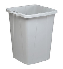 Bidone DURABIN - con maniglie - senza coperchio - 90 L - 52 x 61 x 49 cm - PP - grigio - Durable