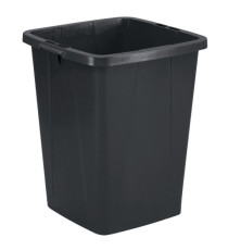 Bidone DURABIN - con maniglie - senza coperchio - 90 L - 52 x 61 x 49 cm - PP - nero - Durable
