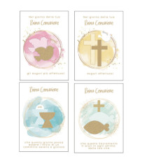 Biglietto Comunione - fantasie assortite - Sadoch
