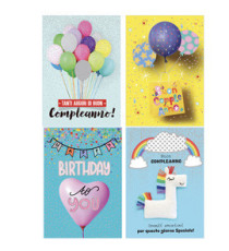 Biglietto Lifestyle - con glitter - fantasie assortite - Rex Sadoch