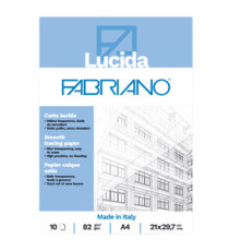 Blocco carta lucida - 21 x 29,7 cm - A4 - 10 fogli - 82gr - Fabriano