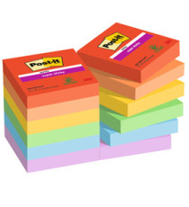 Blocco Post-it Super Sticky - 622-12SS-PLAY - 47,6 x 47,6 mm - colori Playful - 90 fogli - Post-it - conf. 12 pezzi