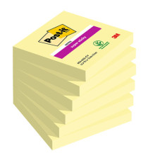 Blocco Post-it Super Sticky - 654-6SS-CY - 76 x 76 mm - giallo Canary - 90 fogli - Post-it - conf. 6 pezzi