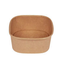 Bowl quadrata - 600ml - 13 x 13 cm - avana - Signor Bio - conf. 50 pezzi