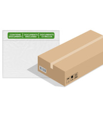 Busta adesiva Speedy Doc - con stampa contiene documenti - C5 (23 x 16,5 cm) - LDPE- trasparente - Favorit - conf. 100