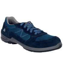 Calzatura di sicurezza Como2 S1P SR - pelle scamosciata/poliestere mesh - numero 39 - blu - Deltaplus