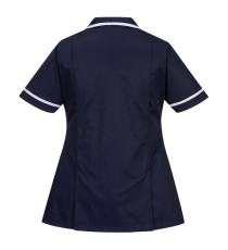 Camice da donna - maniche corte - elasticizzato - taglia M - blu navy - Portwest
