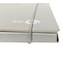 Cartella 3 lembi con elastico - A4 - dorso 1 cm - grigio chiaro - BM
