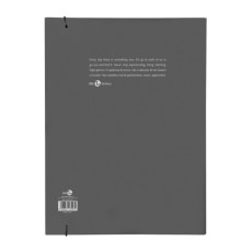 Cartella 3 lembi con elastico - A4 - dorso 1 cm - grigio scuro - BM