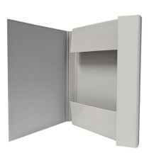 Cartella progetto con elastico - 25 x 34 cm - dorso 3 cm - grigio chiaro - BM