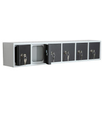 Casellario componibile Annabox - 6 porte - grigio/antracite - Metalpus