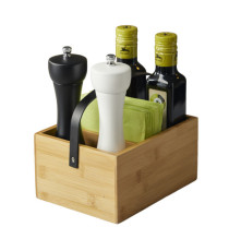 Cassetta porta condimenti - bamboo naturale - 20 x 15 x 10cm - Leone