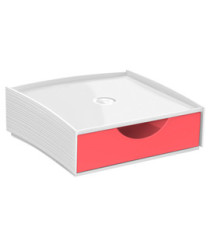 Cassettiera componibile Storage box -  18,6 x 18,5 x 6,4 cm  - rosso - Cep
