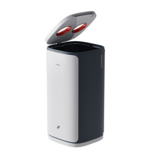 Cestino gettacarte Wastee - per raccolta differenziata - 60 L - Rosso/metallo - Kobra