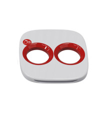 Cestino gettacarte Wastee - per raccolta differenziata - 60 L - Rosso/metallo - Kobra