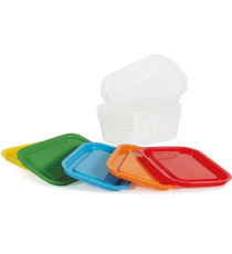 Contenitori alimenti –  203 x 137 x 64 mm – 850 ml - PP - Perfetto – conf. 5 pezzi