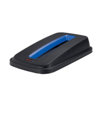 Coperchio per cestino SELECTO - con fessura - nero/blu - Rotho