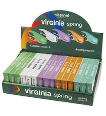 Cucitrice a pinza Virginia spring - 5 colori assortiti pastello - Iternet - Expo da 15 pezzi