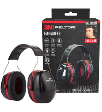Cuffia protettiva Peltor Optime III - SNR 35 dB - nero/rosso - 3M