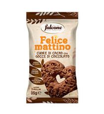 Cuore di cacao con gocce di cioccolato - monoporzione da 35 gr - Falcone