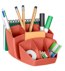 Desktop organizer Terra nova - terracotta - 118 x 89 x H98mm - CEP
