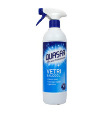 Detergente per vetri in spray Quasar - con alcool - flacone da 580 ml - Quasar