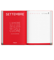 Diario - 12 mesi - copertina rigida antigraffio - nero - Colorosa