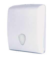Dispenser asciugamani piegati Stileco - 13 x 27,7 x 37 cm - 600 fogli - ABS - bianco - Medial International