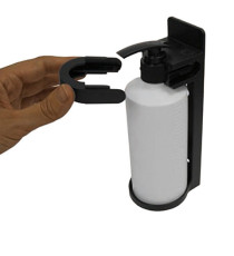 Dispenser Nenya - con supporto murale - 6,5 x 7,1 x 18,2 cm - 300 ml - ABS - nero - Medial International