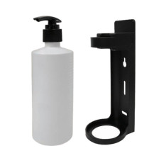 Dispenser Nenya - con supporto murale - 6,5 x 7,1 x 18,2 cm - 300 ml - ABS - nero - Medial International