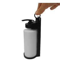 Dispenser Nenya - con supporto murale - 6,5 x 7,1 x 18,2 cm - 300 ml - ABS - nero - Medial International