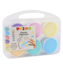 Ditacolor colori a dita - 100ml  - c/pennello - valigetta 6 colori pastello - Primo